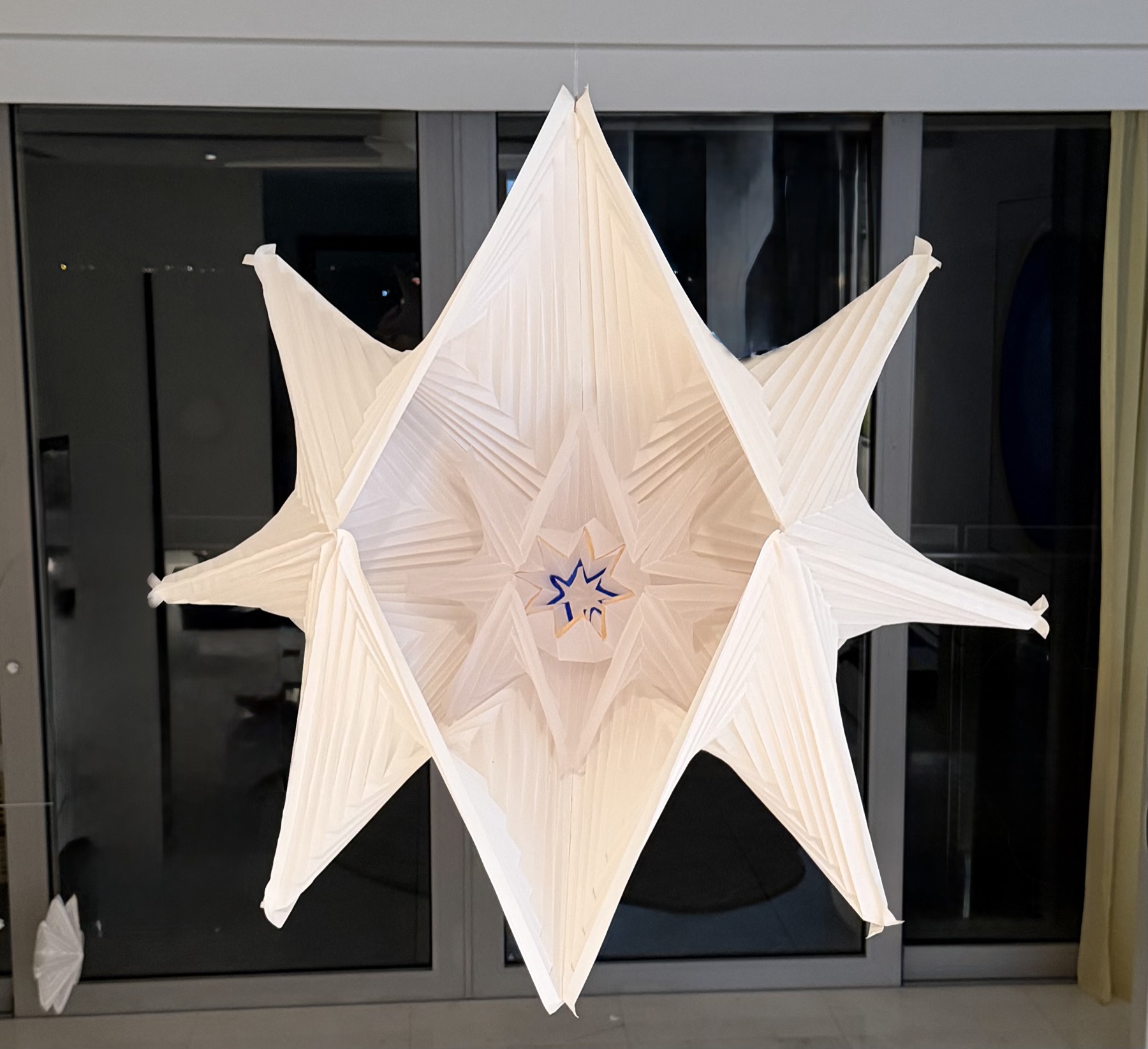 Eight-Pointed Star, folded paper