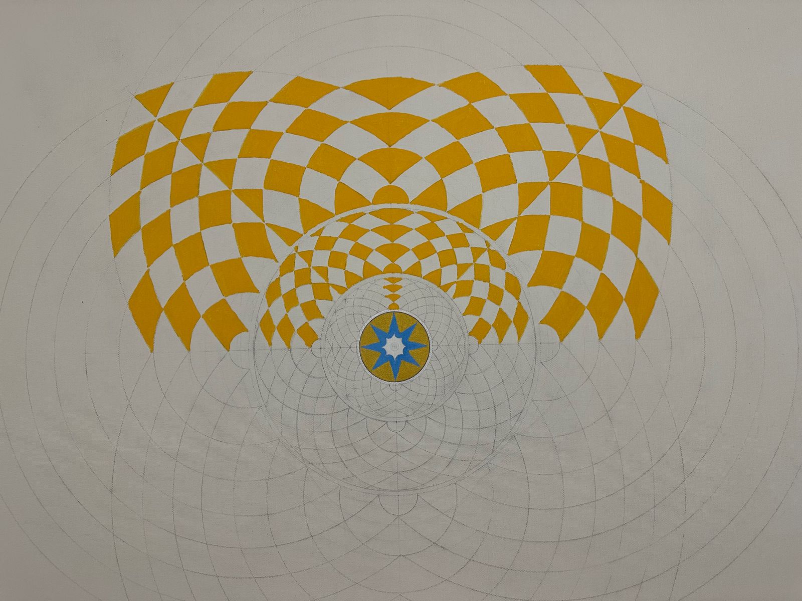 The yellow field growing from the centre rosette