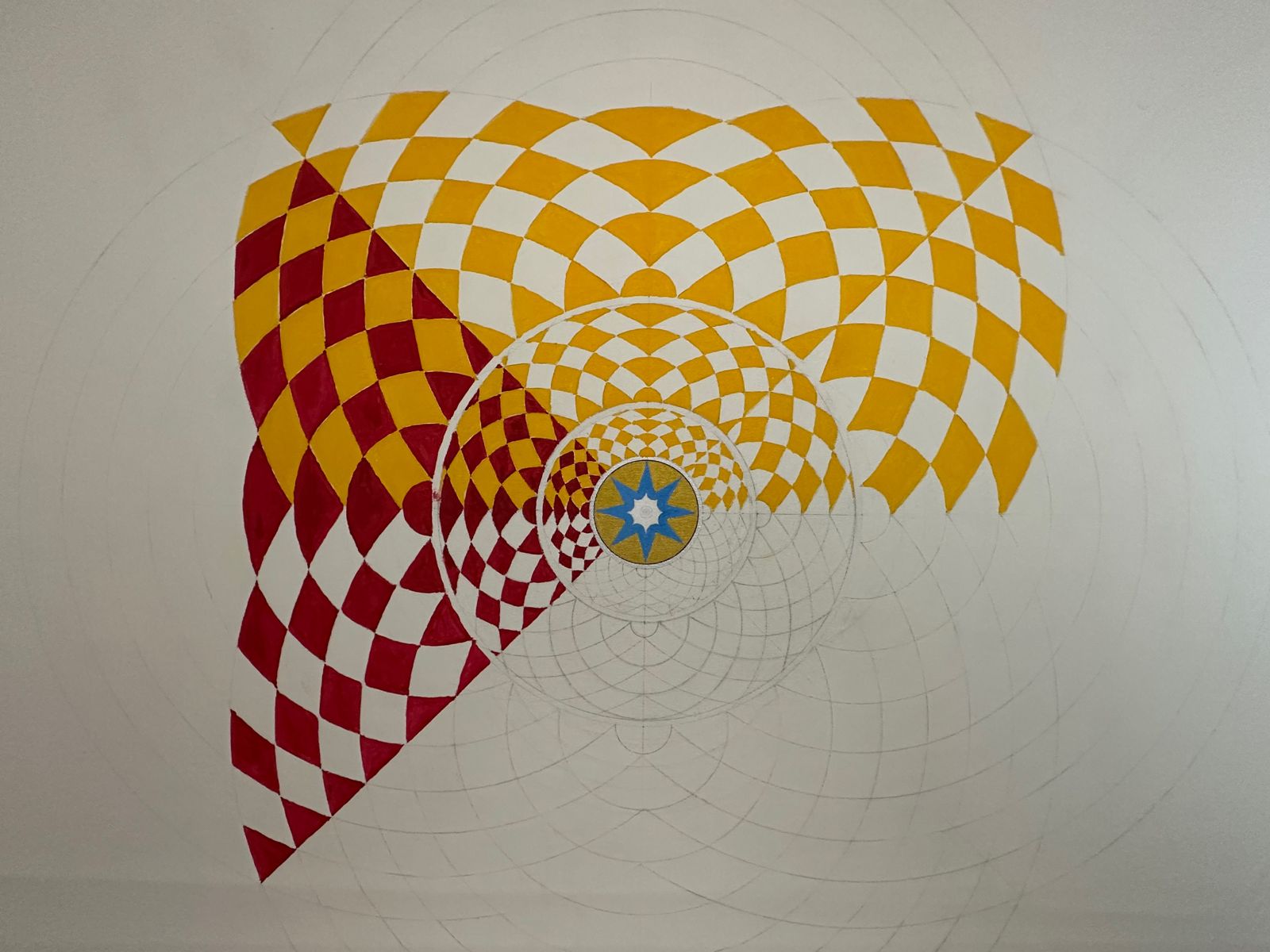 Red entering the wheel as a wedge