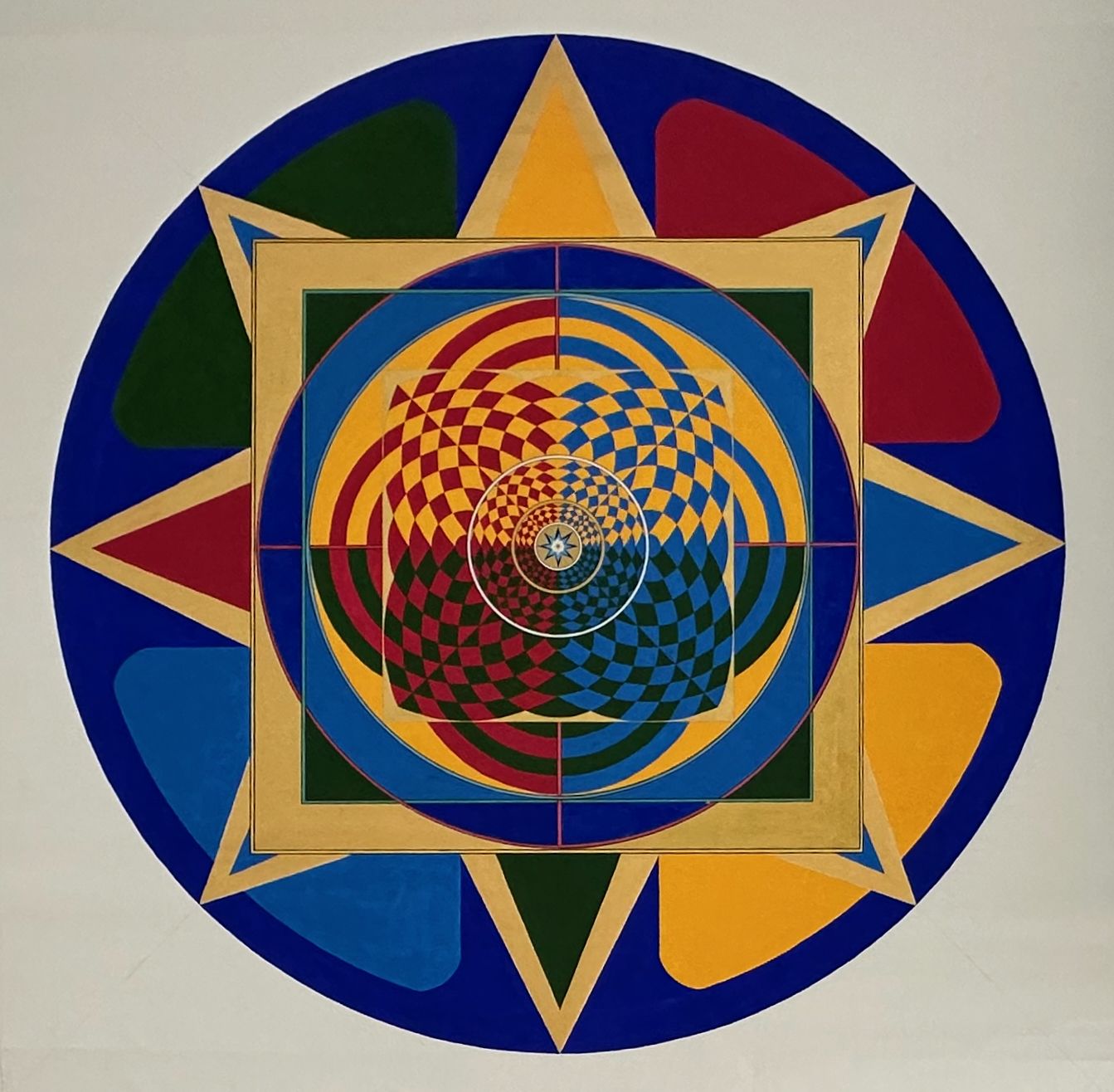 The outer circle taking on colour